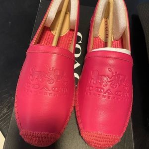 Coach Pink Flat Espadrilles